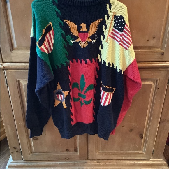 REGATTA SPORT. MENS XL COTTON KNIT, INTERNATIONAL FLAG SWEATER - Picture 3 of 7